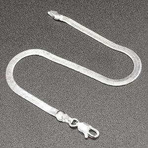 925 Silver Thin Snake Chain Bracelet Fashion Jewelry Anniversary Birthday Gift